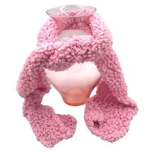 Pink 🧣Cottonball Scarf